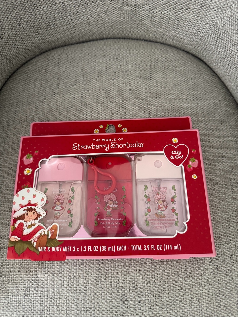 Strawberry Shortcake Pink Clip & Go Travel Mist Trio